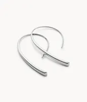 Ellis Stainless Steel Bevel Hoop Earrings