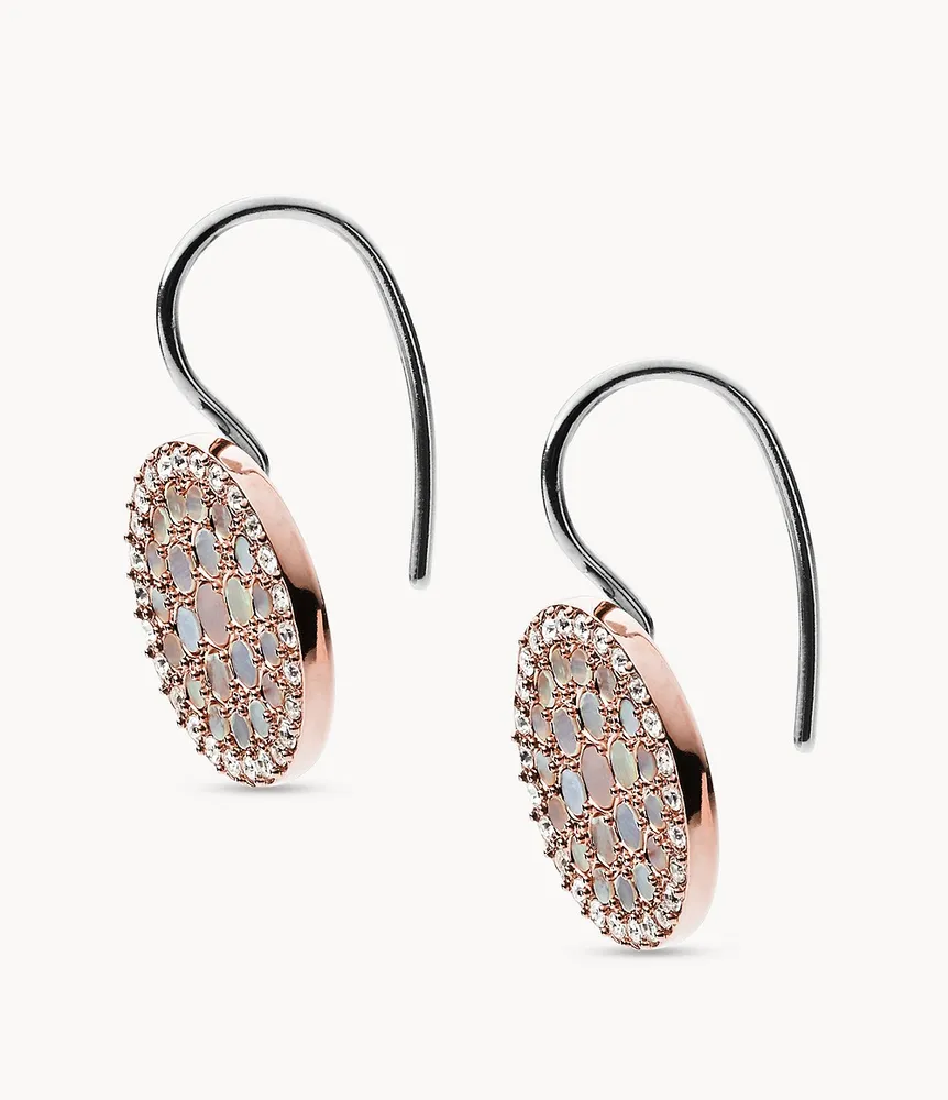 Merrit Mosaic Mother-of-Pearl Disc Drop Earrings