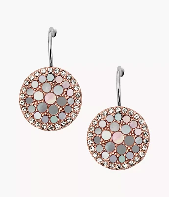 Merrit Mosaic Mother-of-Pearl Disc Drop Earrings
