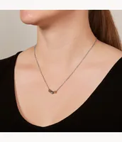 Sutton Heart Tri-Tone Steel Necklace