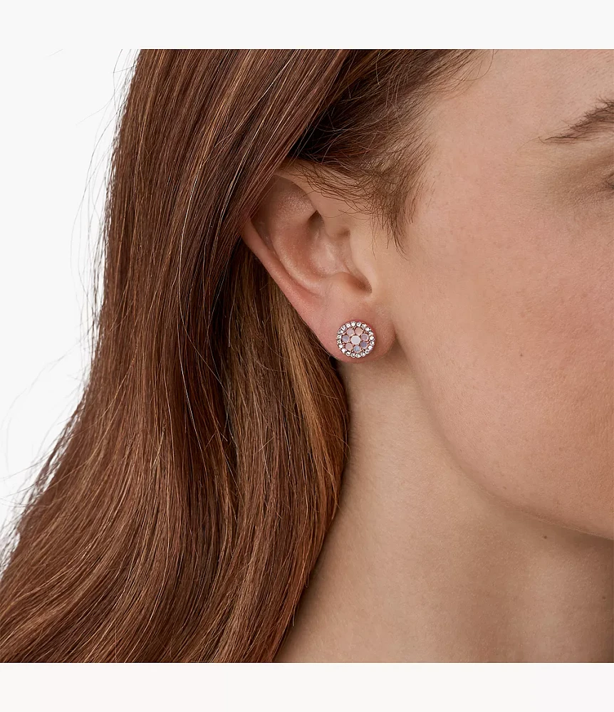 Merrit Mosaic Mother-of-Pearl Stud Earrings