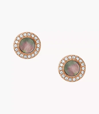 Gray Mother-Of-Pearl Glitz Studs