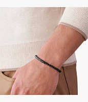 Everett Hematite and Black Lava Stone Bracelet
