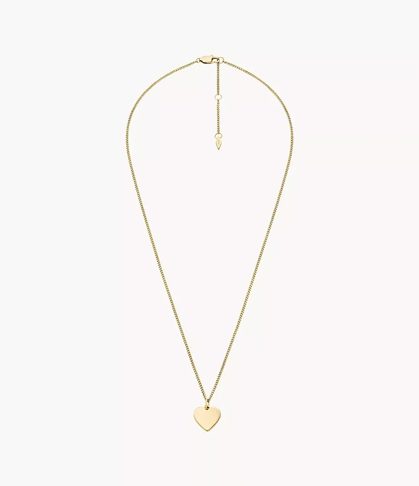 Ellis Heart Gold-Tone Stainless Steel Necklace