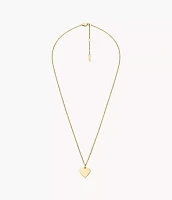 Ellis Heart Gold-Tone Stainless Steel Necklace