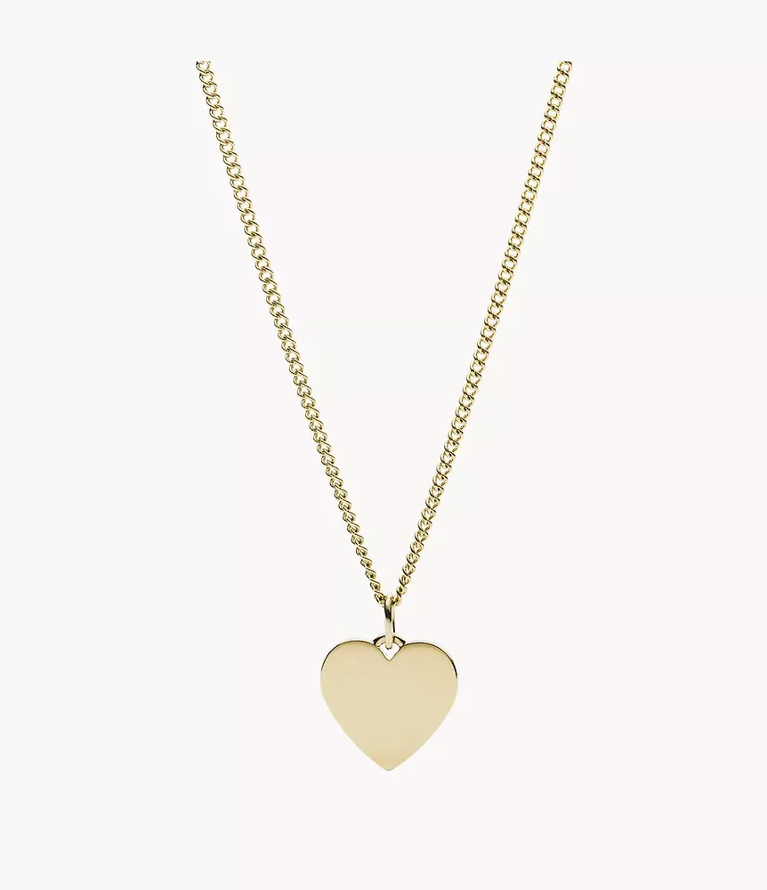 Ellis Heart Gold-Tone Stainless Steel Necklace