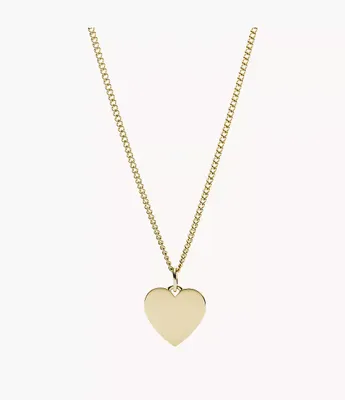 Ellis Heart Gold-Tone Stainless Steel Necklace