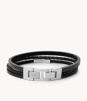 Townsman Multi-Strand Leather Bracelet