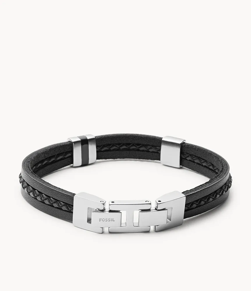 Townsman Leather Essentials Black Multi-Strand Bracelet
