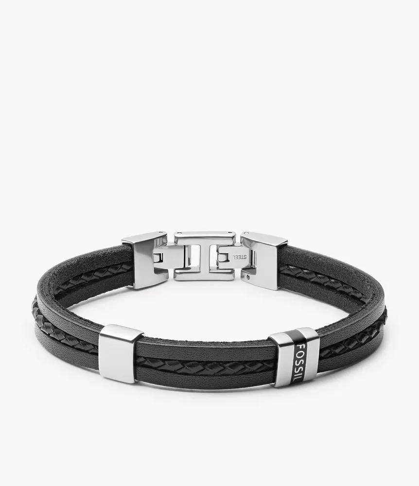 Townsman Leather Essentials Black Multi-Strand Bracelet