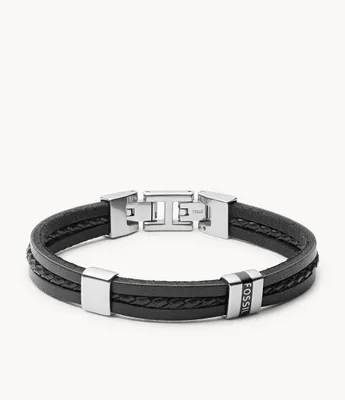 Townsman Leather Essentials Black Multi-Strand Bracelet