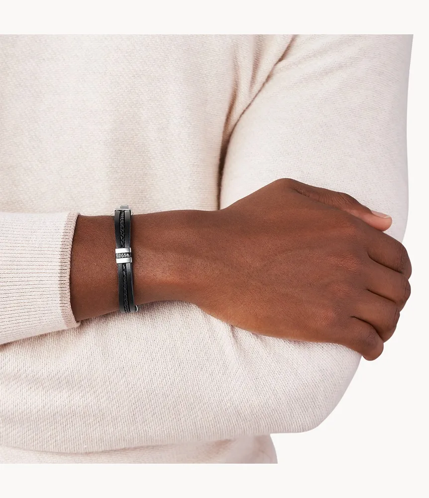 Townsman Leather Essentials Black Multi-Strand Bracelet