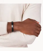 Townsman Leather Essentials Black Multi-Strand Bracelet