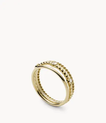 Val Vintage Heritage Gold-Tone Stainless Steel Prestack Ring