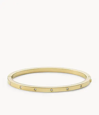 Sadie Shine Bright Gold-Tone Stainless Steel Cuff Bracelet