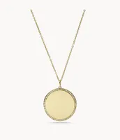 Ellis Gold-Tone Stainless Steel Pendant Necklace