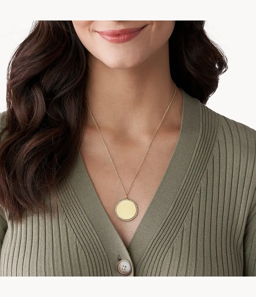 Ellis Gold-Tone Stainless Steel Pendant Necklace