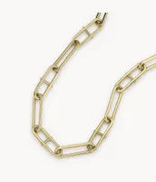 Heritage D-Link Gold-Tone Stainless Steel Chain Necklace