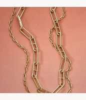 Heritage D-Link Gold-Tone Stainless Steel Chain Necklace