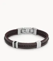 Townsman Leather Essentials Brown Strap Bracelet