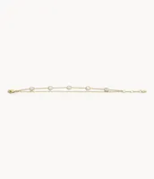Merrit Teardrop White Mother-of-Pearl Chain Bracelet