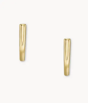 Heritage Essentials Gold-Tone Stainless Steel Hoop Earrings