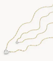 Sutton Tokens Of Affection Two-Tone Stainless Steel Chain Necklace