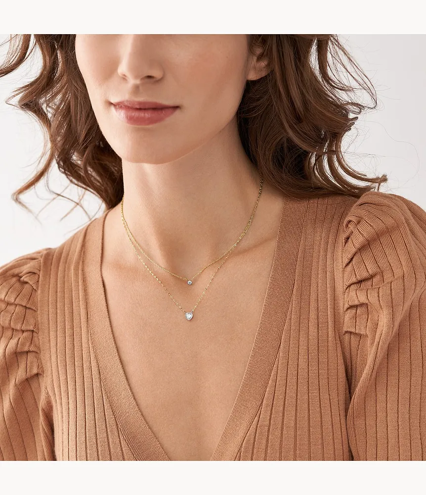 Sutton Tokens Of Affection Two-Tone Stainless Steel Chain Necklace