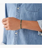 Everett Reconstituted Malachite Beaded Bracelet