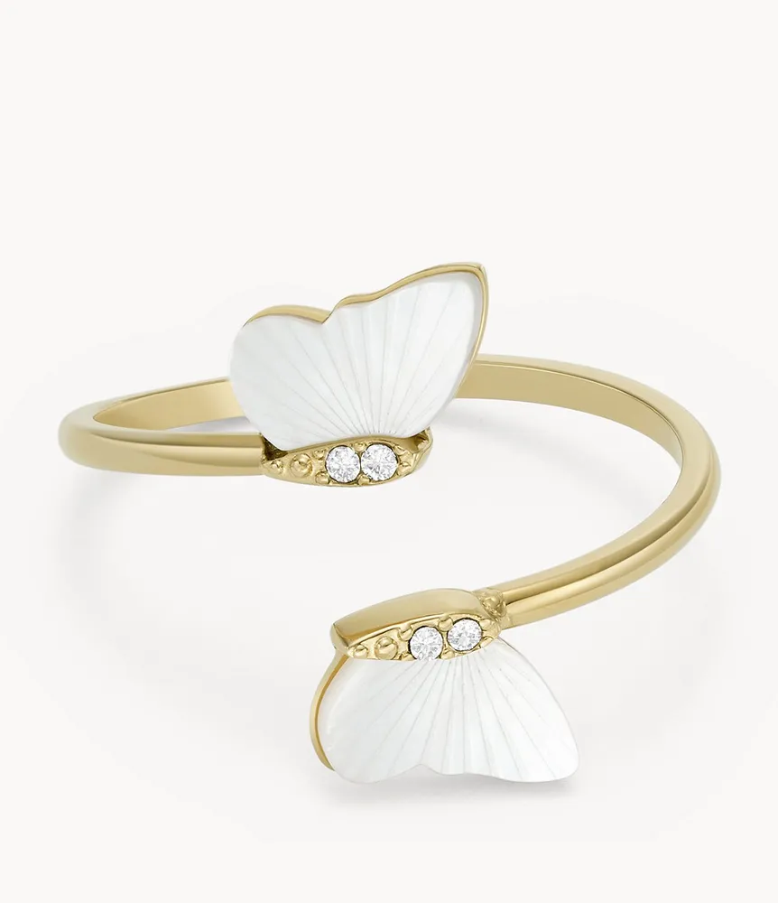 Sutton Radiant Wings White Mother-of-Pearl Butterfly Ring