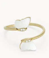 Sutton Radiant Wings White Mother-of-Pearl Butterfly Ring