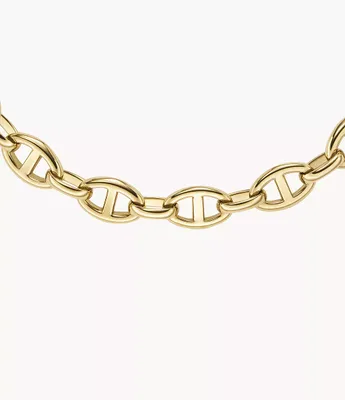 Heritage D-Link Gold-Tone Stainless Steel Anchor Chain Necklace