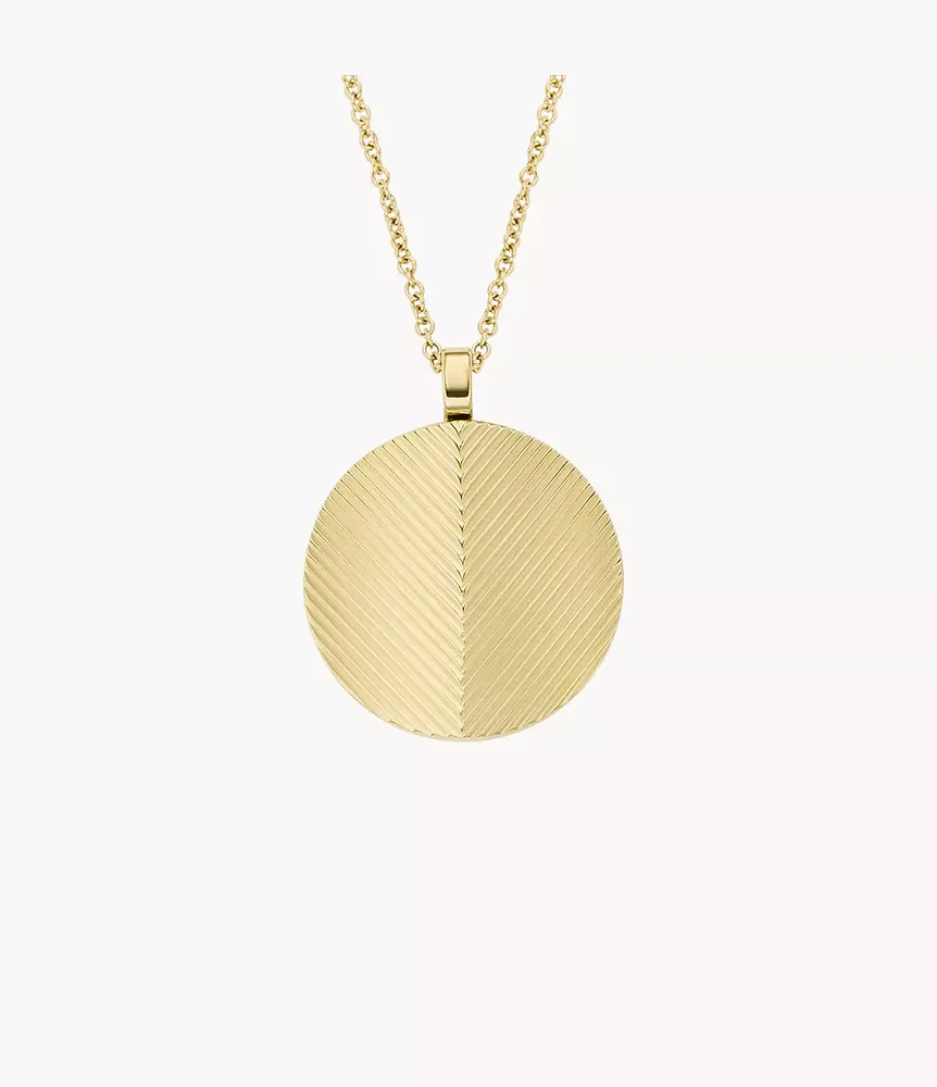 Harlow Linear Texture Gold-Tone Stainless Steel Chain Necklace