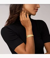 Harlow Linear Texture Gold-Tone Stainless Steel Cuff Bracelet