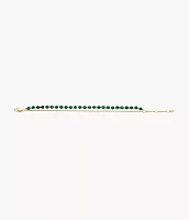 All Stacked Up Reconstituted Green Malachite Beaded Bracelet