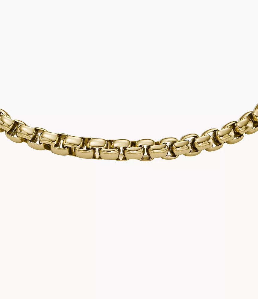 Ellis Core Chains Gold-Tone Stainless Steel Chain Bracelet