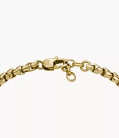 Ellis Core Chains Gold-Tone Stainless Steel Chain Bracelet