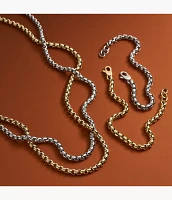 Ellis Core Chains Gold-Tone Stainless Steel Chain Bracelet