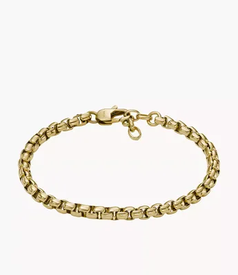 Ellis Core Chains Gold-Tone Stainless Steel Chain Bracelet