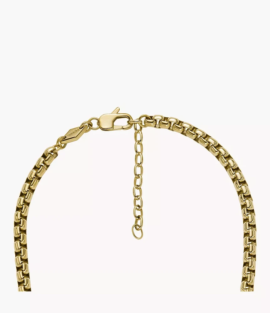 Ellis Core Chains Gold-Tone Stainless Steel Chain Necklace