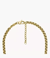 Ellis Core Chains Gold-Tone Stainless Steel Chain Necklace