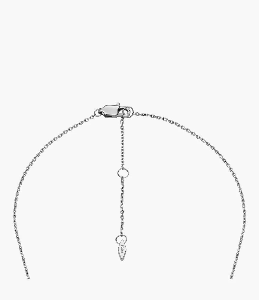 Sutton Glitz Heart Stainless Steel Pendant Necklace