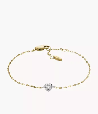 Sutton Tokens Of Affection Two-Tone Stainless Steel Chain Bracelet