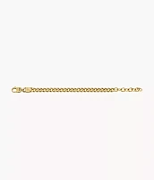 Harlow Linear Texture Chain Gold-Tone Stainless Steel Bracelet