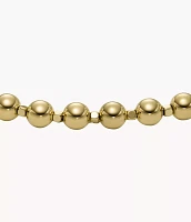 All Stacked Up Gold-Tone Stainless Steel Beaded Bracelet