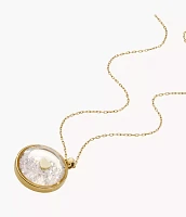 Sutton Yours Truly Gold-Tone Stainless Steel Pendant Necklace