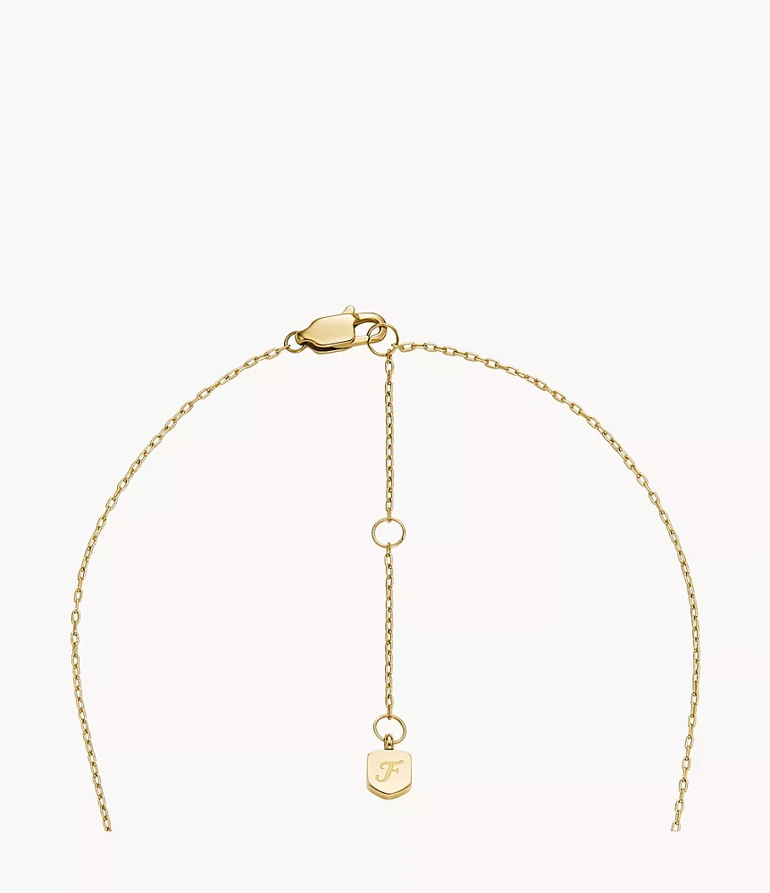 Sutton Yours Truly Gold-Tone Stainless Steel Pendant Necklace