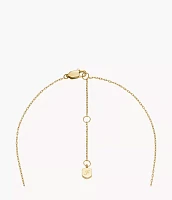 Sutton Yours Truly Gold-Tone Stainless Steel Pendant Necklace