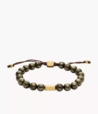 Galaxy Beads Grey Pyrite Beaded Bracelet