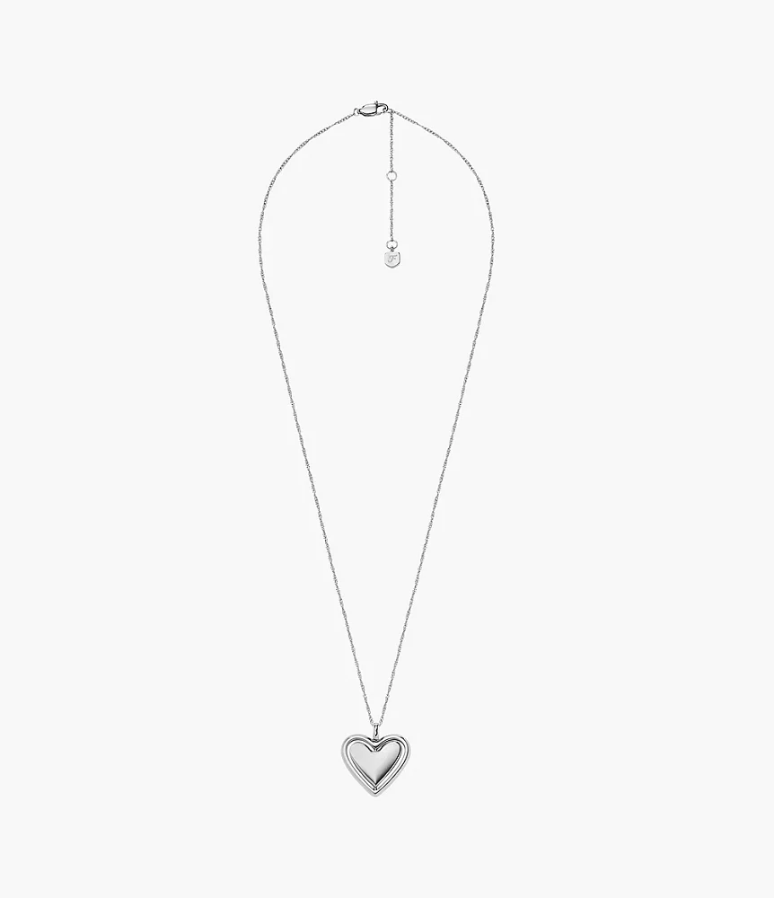 Sutton Legacy Heart Stainless Steel Rotating Pendant Necklace